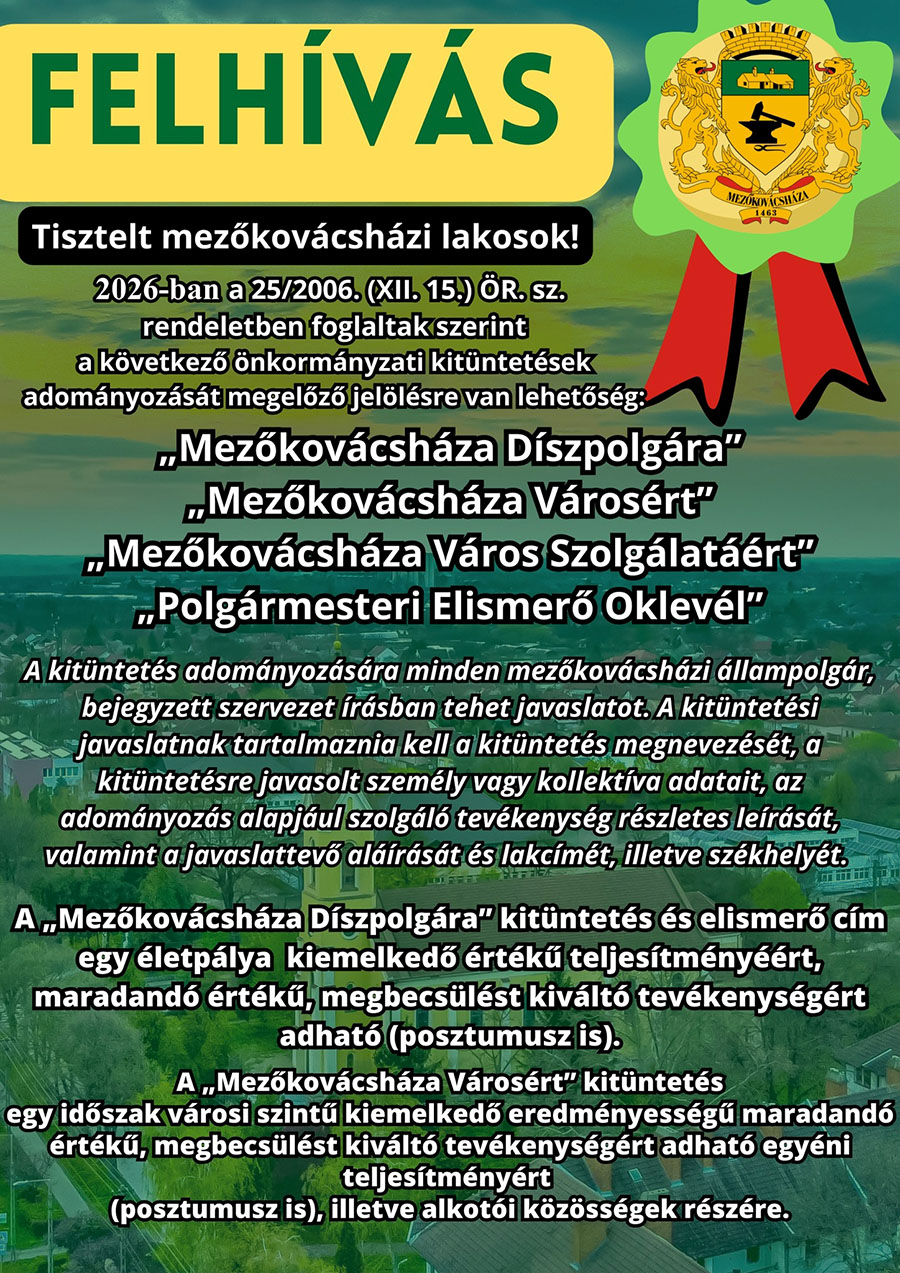 kitüntetés javaslat 2026